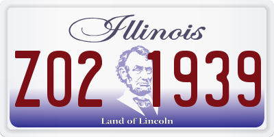 IL license plate Z021939