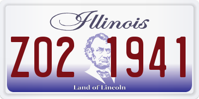 IL license plate Z021941
