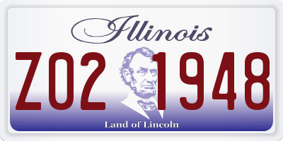 IL license plate Z021948
