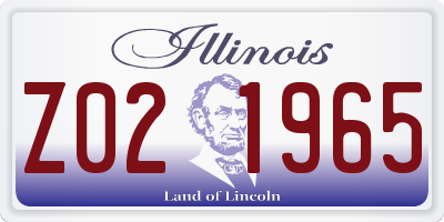 IL license plate Z021965
