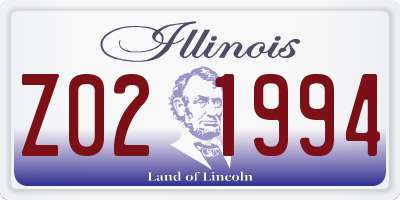 IL license plate Z021994