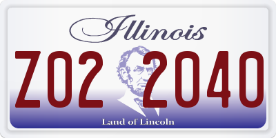 IL license plate Z022040