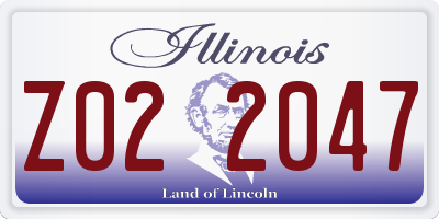 IL license plate Z022047