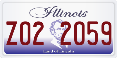IL license plate Z022059