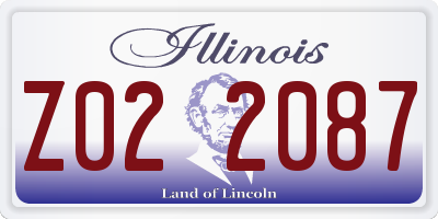 IL license plate Z022087