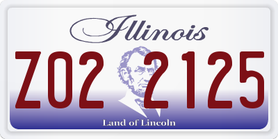 IL license plate Z022125