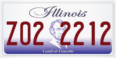 IL license plate Z022212