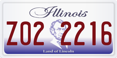 IL license plate Z022216