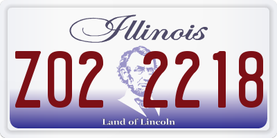 IL license plate Z022218