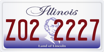 IL license plate Z022227