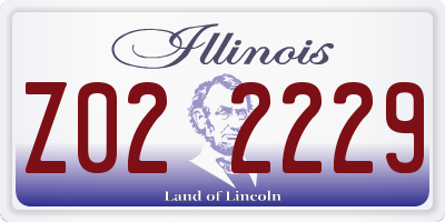 IL license plate Z022229