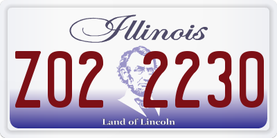 IL license plate Z022230