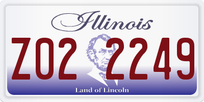 IL license plate Z022249