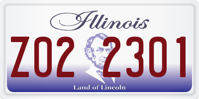 IL license plate Z022301