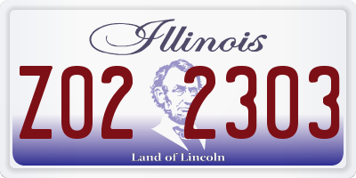 IL license plate Z022303