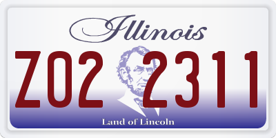 IL license plate Z022311