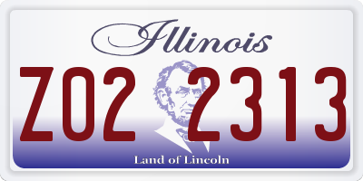 IL license plate Z022313