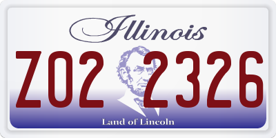 IL license plate Z022326
