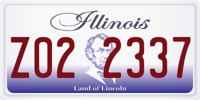 IL license plate Z022337