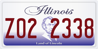 IL license plate Z022338