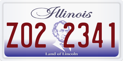 IL license plate Z022341