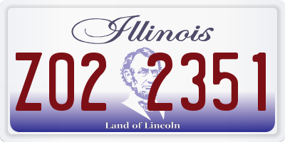 IL license plate Z022351