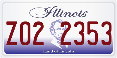 IL license plate Z022353