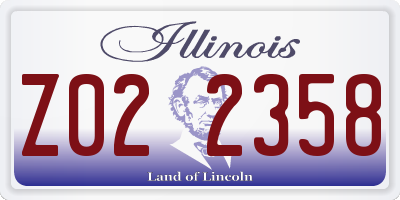 IL license plate Z022358