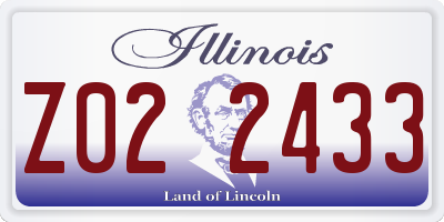 IL license plate Z022433