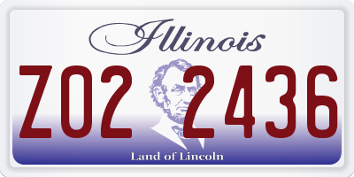 IL license plate Z022436