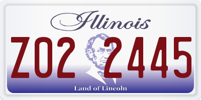 IL license plate Z022445