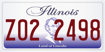IL license plate Z022498