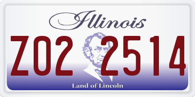 IL license plate Z022514