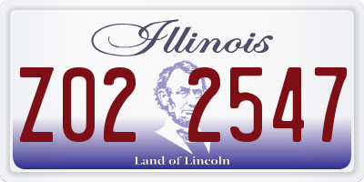 IL license plate Z022547