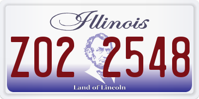 IL license plate Z022548