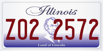 IL license plate Z022572