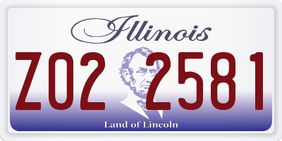 IL license plate Z022581
