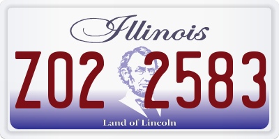 IL license plate Z022583