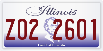 IL license plate Z022601