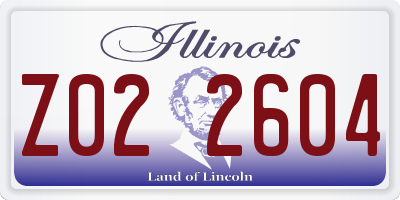 IL license plate Z022604