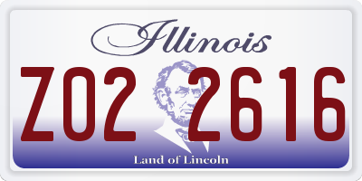 IL license plate Z022616