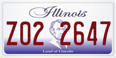 IL license plate Z022647