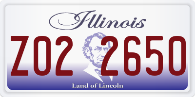 IL license plate Z022650