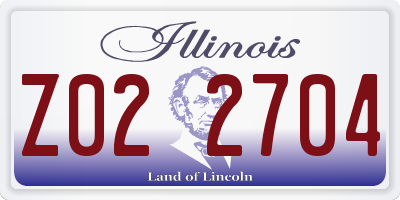 IL license plate Z022704