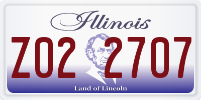 IL license plate Z022707