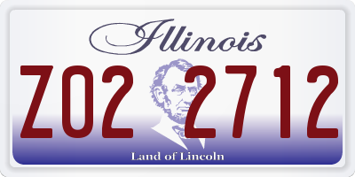 IL license plate Z022712