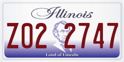 IL license plate Z022747