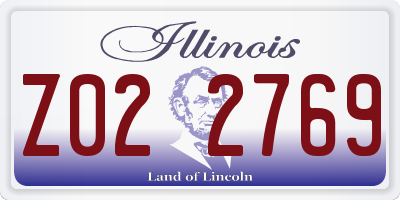 IL license plate Z022769