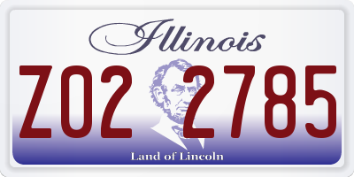 IL license plate Z022785