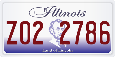 IL license plate Z022786